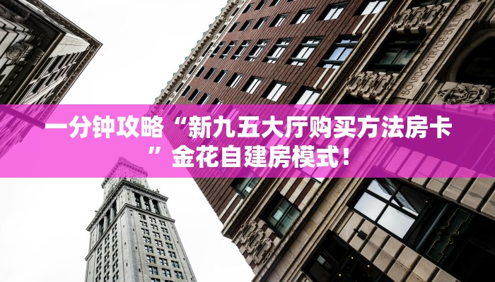 一分钟攻略“新九五大厅购买方法房卡”金花自建房模式！