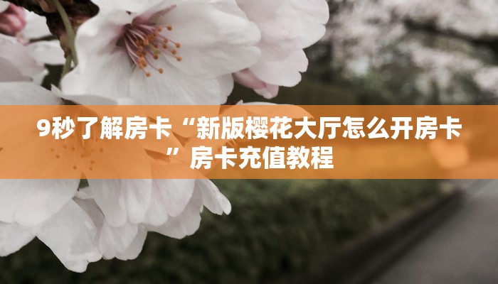 9秒了解房卡“新版樱花大厅怎么开房卡”房卡充值教程