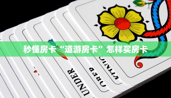 秒懂房卡“道游房卡”怎样买房卡