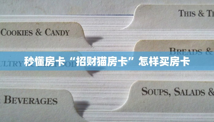秒懂房卡“招财猫房卡”怎样买房卡 秒懂房卡“招财猫房卡”怎样买房卡