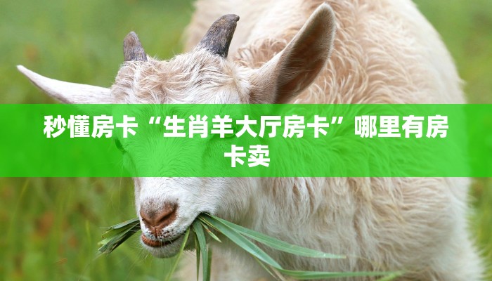 秒懂房卡“生肖羊大厅房卡”哪里有房卡卖 秒懂房卡“生肖羊大厅房卡”哪里有房卡卖
