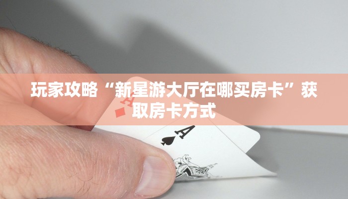 玩家攻略“新星游大厅在哪买房卡”获取房卡方式 玩家攻略“新星游大厅在哪买房卡”获取房卡方式